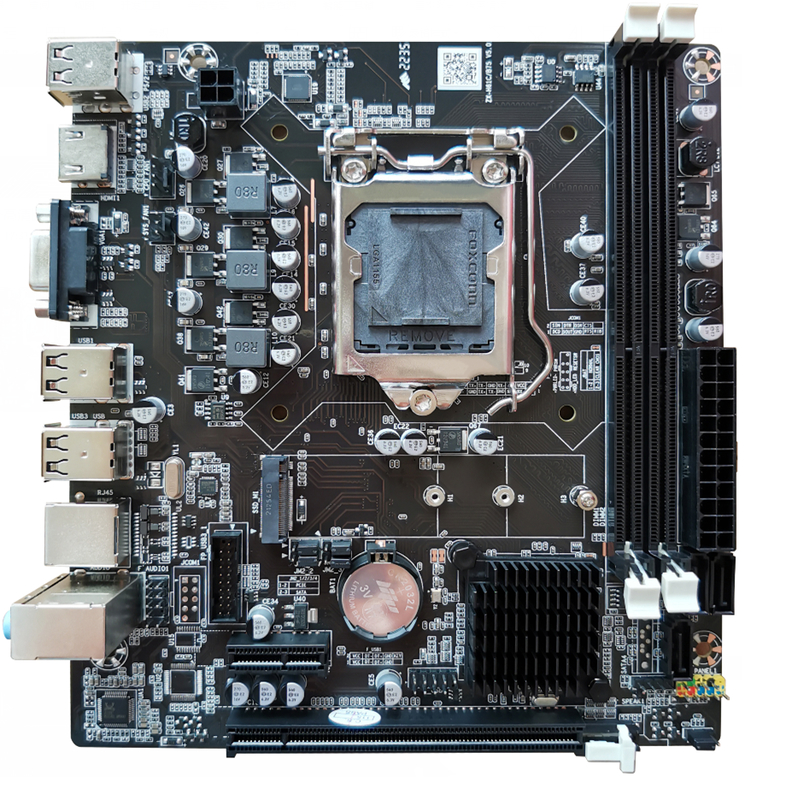 เมนบอร์ด ETEK รองรับ DDR3 แบบ Dual-channel 1066/1333 SDRAM สูงสุด 8GB รวมถึงสล็อต PCIe, ที่เก็บข้อมูล M.2, พอร์ต SATA และ USB หลายพอร์ต