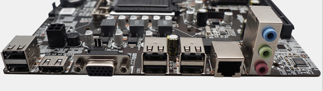 เมนบอร์ด ETEK รองรับ DDR3 แบบ Dual-channel 1066/1333 SDRAM สูงสุด 8GB รวมถึงสล็อต PCIe, ที่เก็บข้อมูล M.2, พอร์ต SATA และ USB หลายพอร์ต