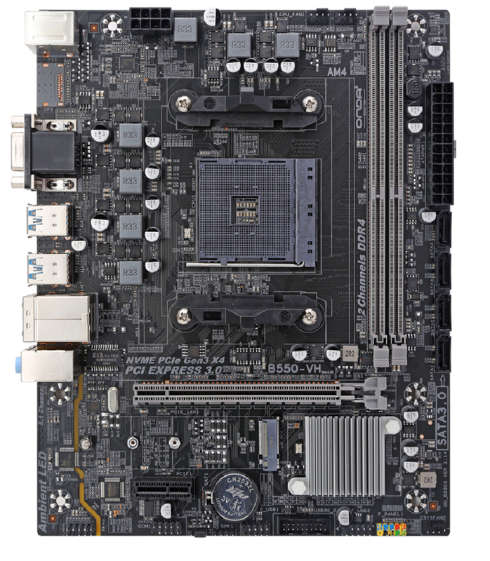 ETEK AM4 Socket Micro-ATX Motherboard สําหรับ AMD Ryzen CPUs ด้านช่อง DDR4 3600MHz PCIe 4.0*16 สล็อต