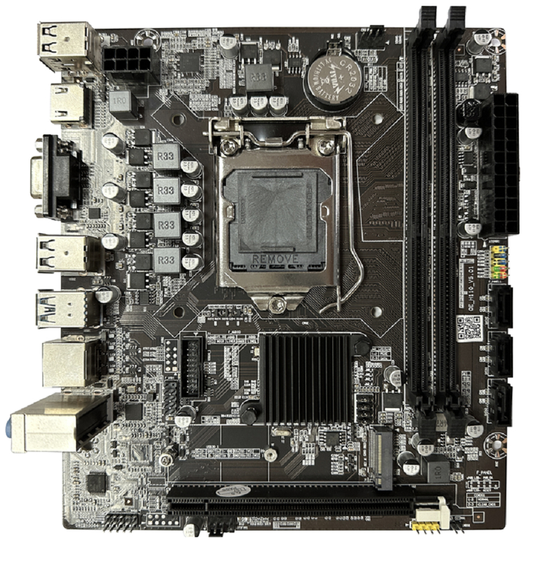 ETEK H110 ชิปเซ็ต Micro-ATX Motherboard สําหรับ CPU รุ่นที่ 6-9 ช่องสอง DDR4 VGA+HDMI Outputs 3 * SATA Port + 1 * M.2 สล็อต