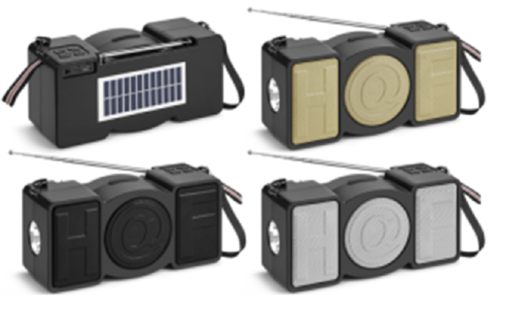 ETEK 78mm 20W เครื่องเสียง พร้อม ABS + Iron Mesh การสร้าง USB / TF / FM 7 ส่วน แอนเทนน่า LED ไฟฉาย BT TWS แผ่นแสงอาทิตย์ 1W