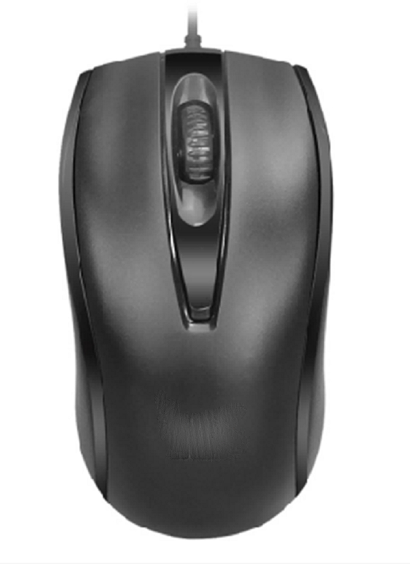 ETEK Ergonomic Optical Mouse, USB Wired Mouse,3-Button, 3 Million Click Life, ABS, 1.35m Cable, 5V/100mA, สําหรับ Win/Mac