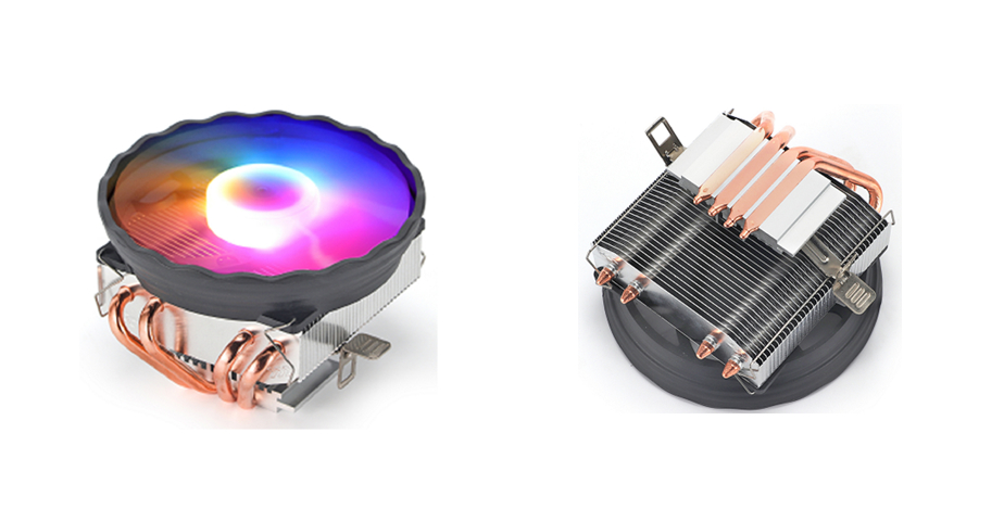 ชุดระบายความร้อน CPU แบบสากล, ท่อความร้อนทองแดง 4 เส้น, พัดลม 120 มม., 2500RPM, FM/AM3/AM4/AM5/LGA115x/1200/1366/1700/2011, แบริ่งไฮดรอลิก, 20dB