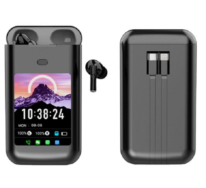 หูฟัง TWS สมาร์ท พร้อมชาร์จ 5000mAh บลูทูธ 5.4, ENC Noise Cancellation, Multi-App Message Alerts (WeChat/WhatsApp/FB) การใช้งานของเครื่องมือออนไลน์