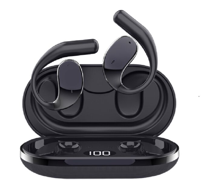 OWS Bluetooth Earbuds ชิป AB5656C ไมล์ 14 มิลลิเมตร ไดรเวอร์ เวลาเล่น 3 ชั่วโมง แบตเตอรี่ 30mAh+300mAh HSP/HFP/A2DP/AVRCP ระยะ 10m 3 สี