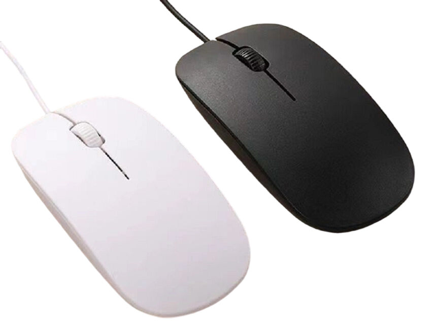 ETEK 3D Ergonomic Wired Mouse,1000 DPI น้ําหนักเบา 46 กรัม สาย USB 1.2M IC 8733 สีดํา/ขาว