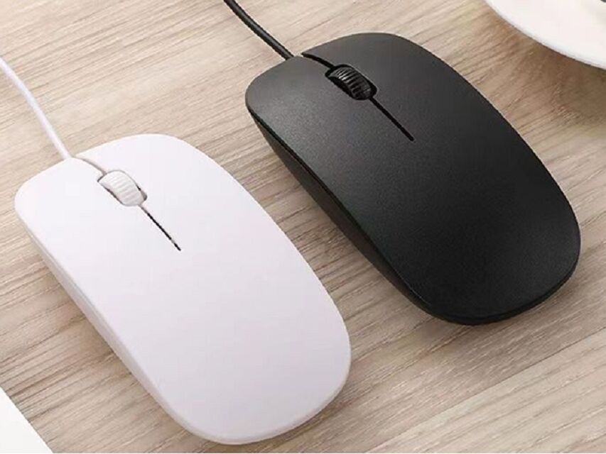 ETEK 3D Ergonomic Wired Mouse,1000 DPI น้ําหนักเบา 46 กรัม สาย USB 1.2M IC 8733 สีดํา/ขาว