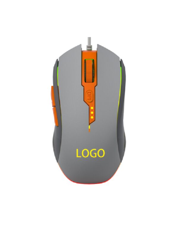 6D Wired Gaming Mouse,Rainbow LED, 4 DPI Levels (1200-3600), A603 IC, 96g น้ําหนักเบา, สายเคเบิลผสม 1.4m
