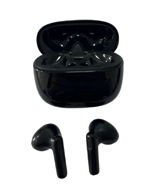 หูฟัง TWS พร้อมกล่องชาร์จ 300mAh, หูฟัง TWS Bluetooth 5.3, ไดรเวอร์ F10, เล่นได้ 5 ชั่วโมง, ชาร์จ Type-C, 30+300mAh, สีดำ