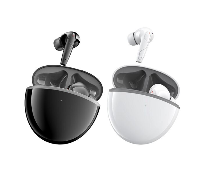 ANC TWS Earbuds,MEMS Mic, F13 Composite Diaphragm,Type-C, 200mAh Case, สีดํา/ขาว
