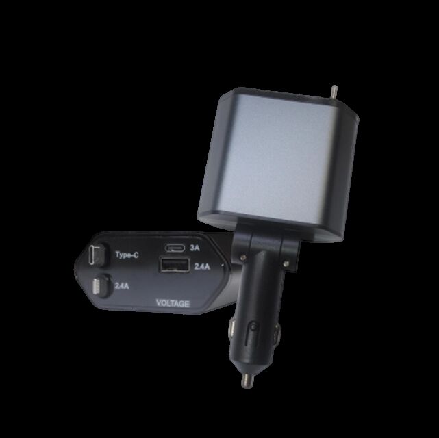 ที่ชาร์จในรถยนต์อะลูมิเนียมอัลลอยด์ 100W พร้อม PD 66W, USB-A & Lightning สำหรับอุปกรณ์ Apple/Android