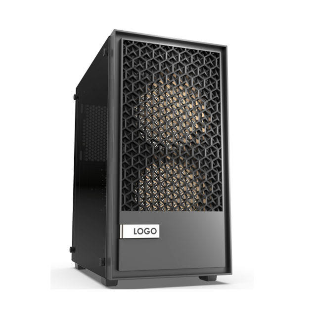 MATX Middle Tower Case, กระจกด้านข้างกระจกกระชับ, รองรับ AIO 240mm และ GPU 300mm