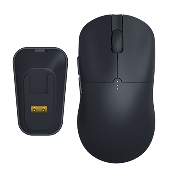 Maus Wireless Tri-Mode ที่สามารถชาร์จใหม่ได้ พร้อมฐานชาร์จ -Wired/Bluetooth/2.4G, 6 คีย์ที่สามารถโปรแกรมได้