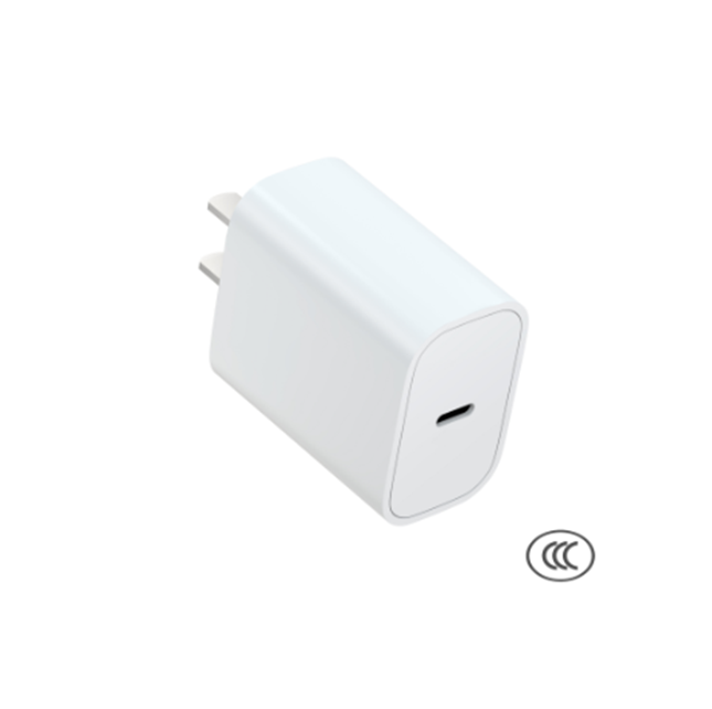 กล่องสีที่ชาร์จเร็ว PD 25W แบบยุโรป, อินพุต AC 100-240V, สีขาว