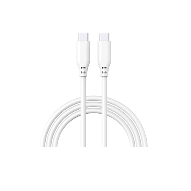 สายชาร์จเร็ว USB-C to C ซิลิโคน 100W, 5A/20V PD3.0 + ซิงค์ข้อมูล 480Mbps, สายยาว 1 เมตร ผิวสัมผัสนุ่ม (ขาว/เทา/ส้ม)