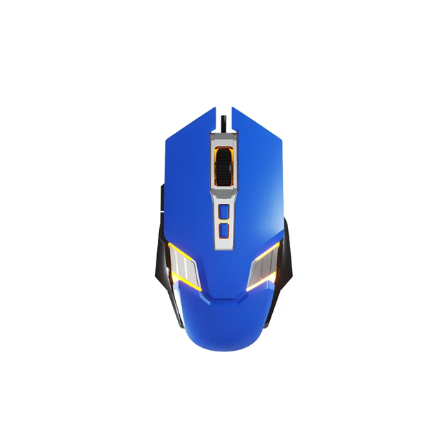 เมาส์เกมมิ่งแบบมีสาย 7D พร้อมโลโก้ RGB, ปรับ DPI ได้ 3600, ทนทาน 3 ล้านคลิก & ให้ความรู้สึกถ่วงน้ำหนัก, สายถักยาว 1.5 ม. (ดำ/เงิน)