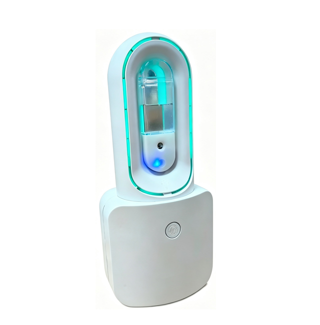 พัดลมไร้ใบพร้อมเครื่องทำความชื้น 1600mAh พร้อมไฟอบอุ่น 6 สี