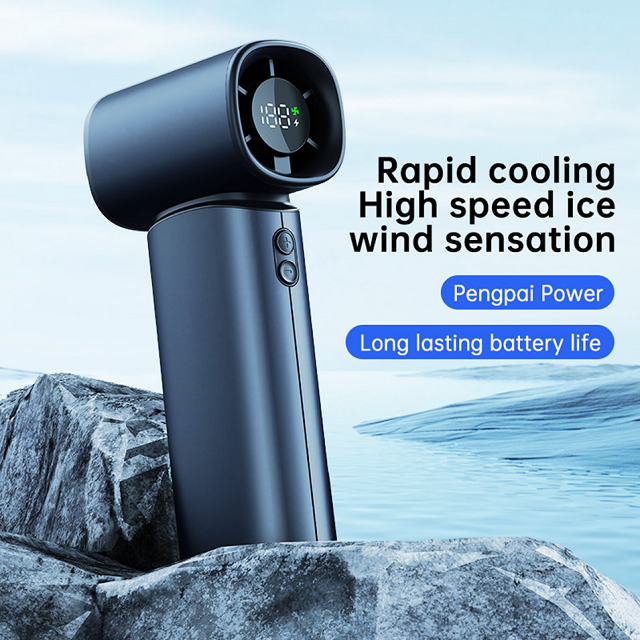 พัดลมมือ 3600mAh 19000RPM 100 เกียร์ การควบคุมความเร็ว 12W พัดลมขนาดเล็กพกพา ABS Lanyard USB ชาร์จ