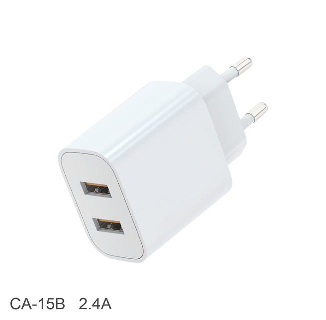 12W EU Plug 5V 2.4A Power Adapter กล่องสี สีขาว