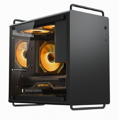 20L Compact Gaming PC Case, M-ATX/ITX, 326mm GPU, 155mm CPU Cooler, 140mm PSU, ตัวเลือกแผ่นหน้าคู่, เครื่องกรองฝุ่นแม่เหล็ก